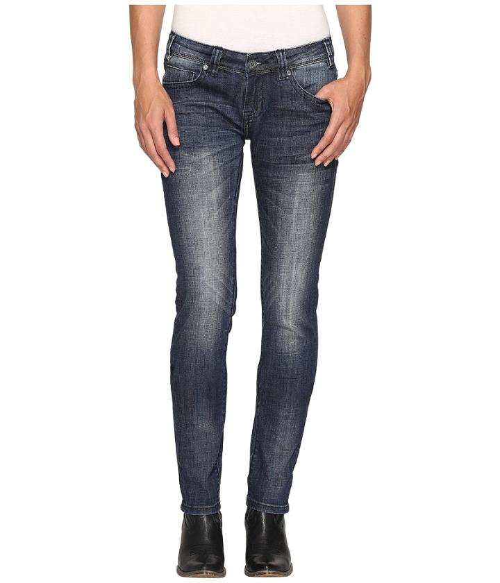 Rock And Roll Cowgirl - Low Rise Skinny Jeans In Dark Vintage W0s9604