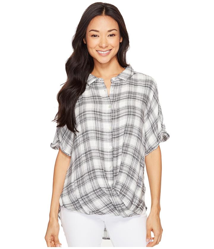 Mod-o-doc - Novelty Shirtings Short Sleeve Twist Hem Shirt