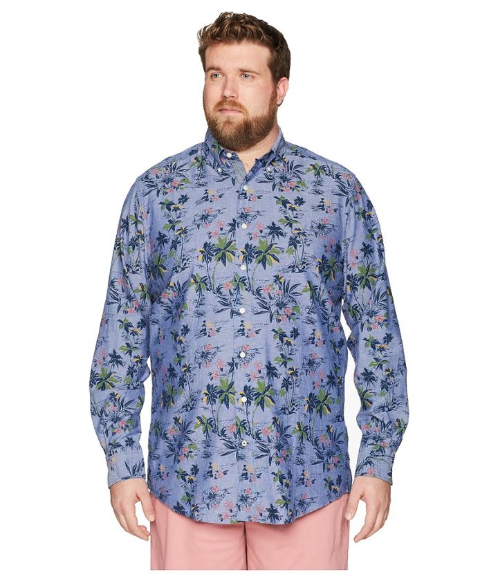 Nautica Big &amp; Tall - Big Tall Large Palm Print Shirt