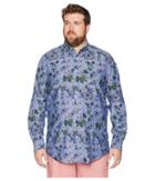 Nautica Big &amp; Tall - Big Tall Large Palm Print Shirt