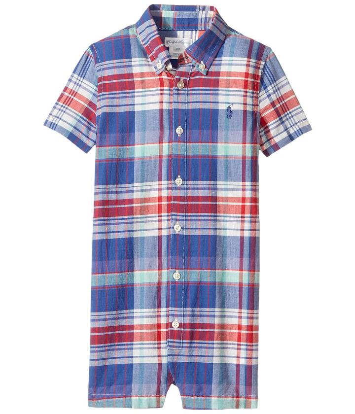 Ralph Lauren Baby - Madras Plaid Shortalls