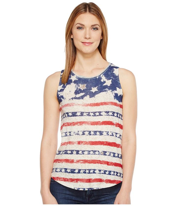 Lucky Brand - Flag Print Tank Top