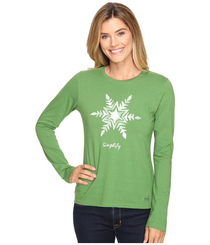 Life Is Good - Painted Simplify Snowflake Long Sleeve Crusher Tee