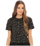 Marc By Marc Jacobs - Leopard Lurex Short Sleeve Jacquard Sweater