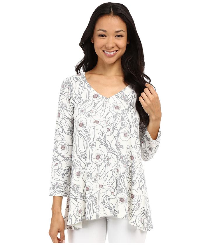 Nally &amp; Millie - Cream Floral Tunic