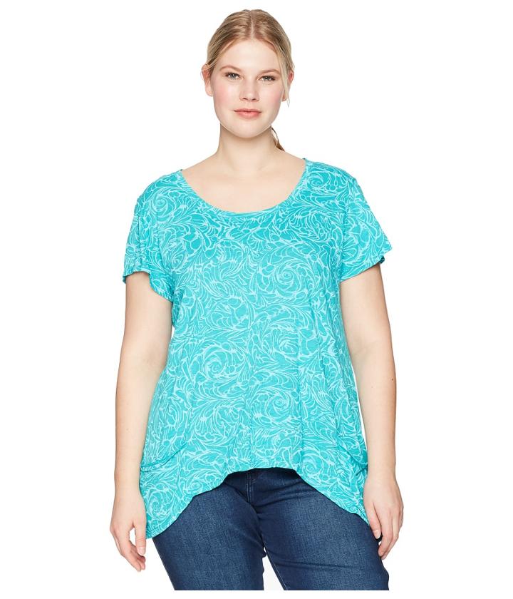 Extra Fresh By Fresh Produce - Plus Size Waves Twin Peaks Top