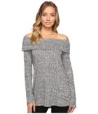 Brigitte Bailey - Caesar Marled Rib Fold-over Top