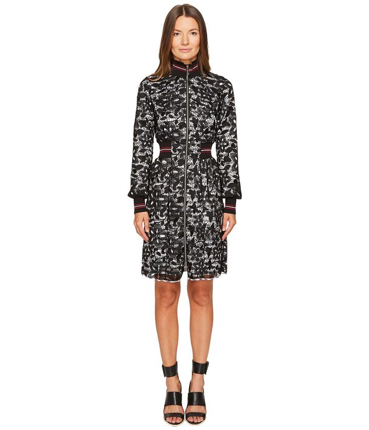 Sonia Rykiel - Lace And Stripe Lined Dress