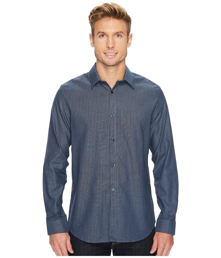 Calvin Klein - Infinite Cool Wide Stripe Dobby Button Down Shirt