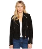 Blank Nyc - Black Suede Moto Jacket In Onyx