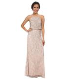 Adrianna Papell - Halter Fully Beaded Gown