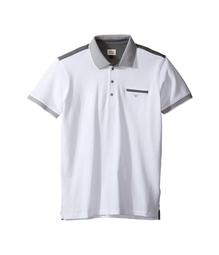 Armani Junior - Polo With Stripe Detailing On Sleeve And Collar