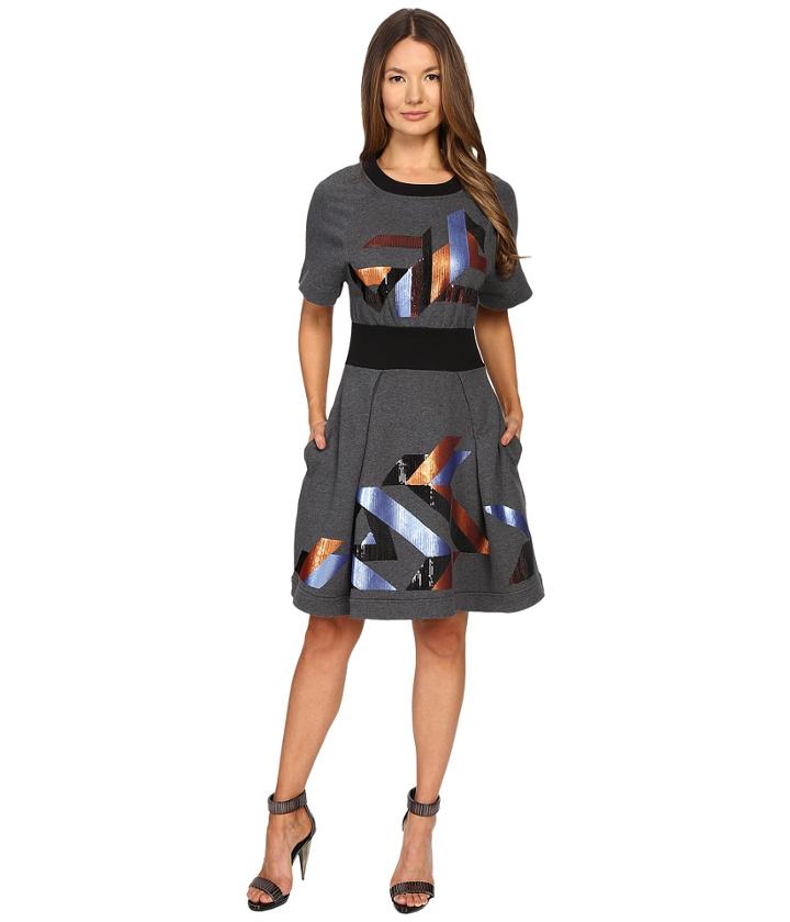 Just Cavalli - Geo Sequin Sweatshirt Dress