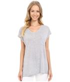 Lilla P - Soft Draped Short Sleeve Swing Top