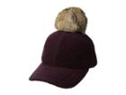 Ugg - Fabric Baseball Hat With Fur Pom