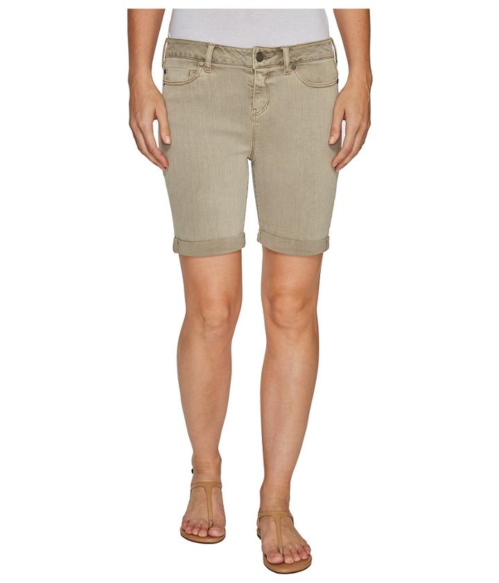 Liverpool - Corine Rolled-cuff Walking Shorts In Pigment Dyed Stretch Slub Twill In Pure Cashmere