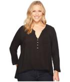 Lucky Brand - Plus Size Woven Mixed Top