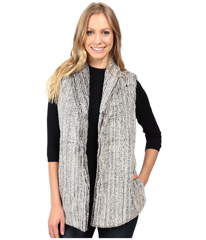 Dylan By True Grit - Faded Fleece Snap Front Vest