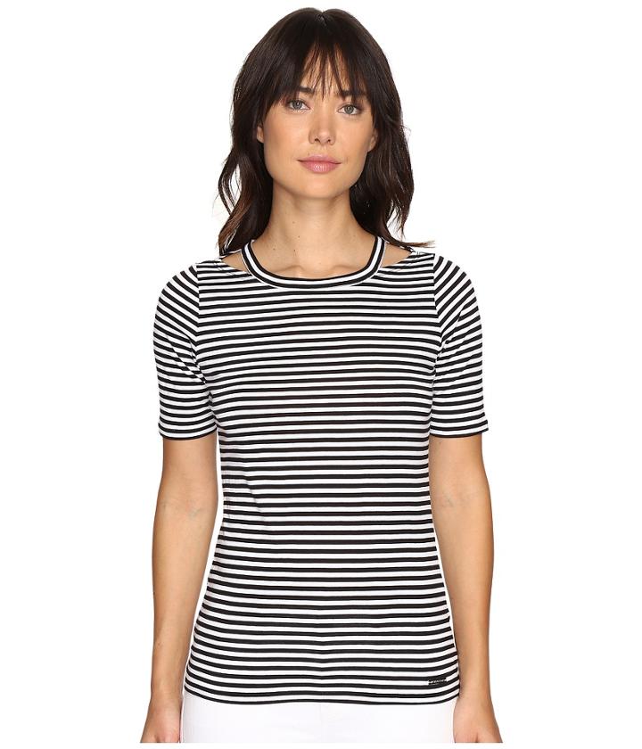 Michael Michael Kors - Stripe Detached Neck Top