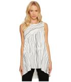 Vince Camuto - Sleeveless Electric Lines High-low Hem Top