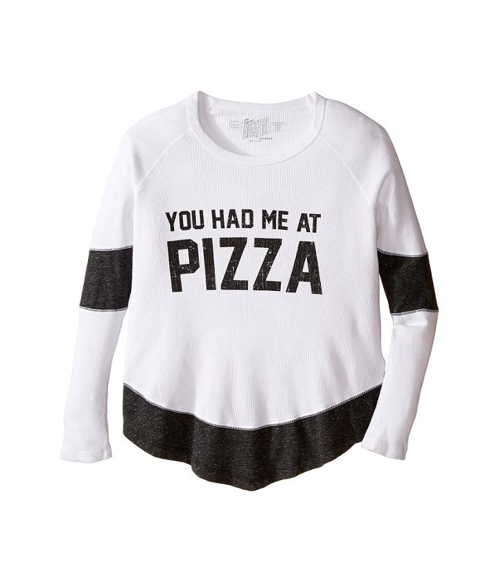 The Original Retro Brand Kids - You Had Me At Pizza Thermal Contrast Pullover