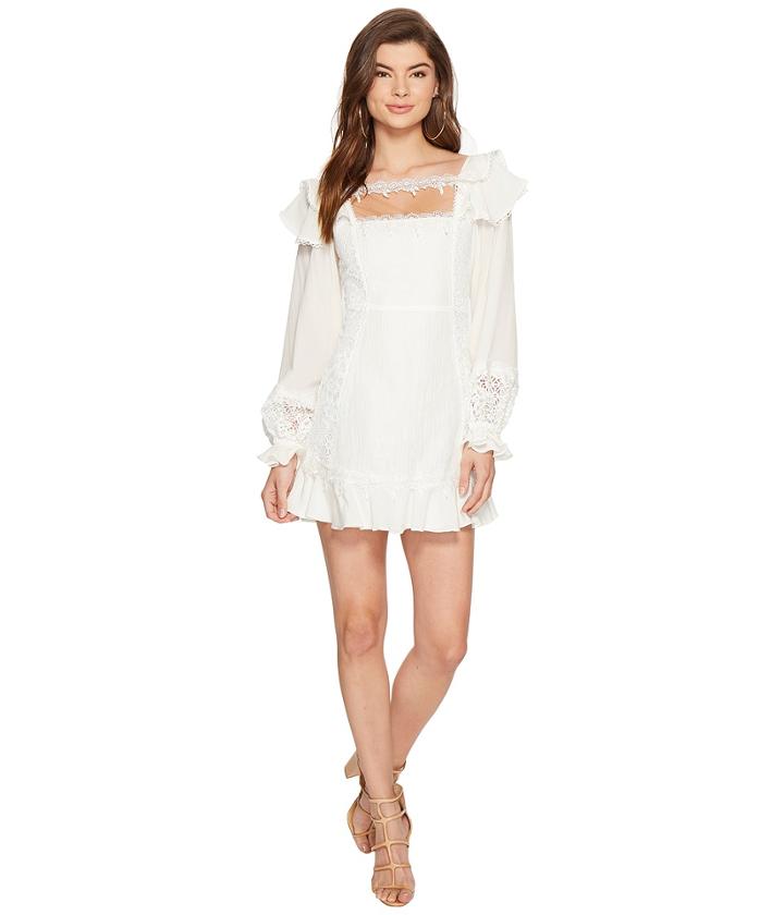 For Love And Lemons - Crema Silk Linen Dress