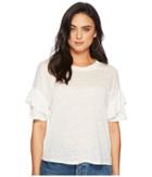 1.state - Short Sleeve Ruffle Sleeve Knit T-shirt