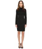 Versace Jeans - Long Sleeve Mock Neck Baroque Dress