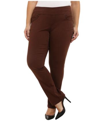Jag Jeans Plus Size - Plus Size Peri Pull On Straight Jeans In Java Dark