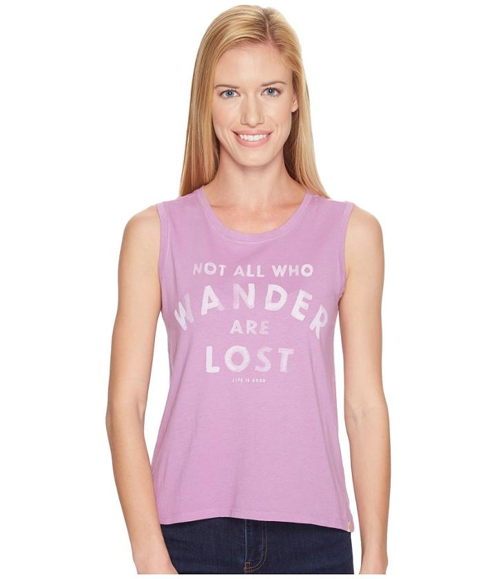 Life Is Good - Wander Lost Muscle Tee