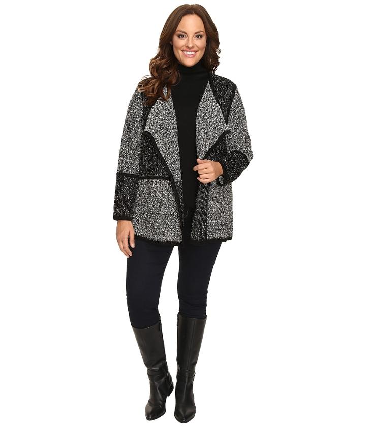 Calvin Klein Plus - Plus Size Blocked Flyaway Sweater