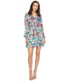Laundry By Shelli Segal - Floral Print Godet Dress With Ruffle Details