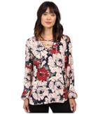 Karen Kane - Lace-up Shirttail Top