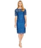 Adrianna Papell - 3/4 Sleeve Lace Sheath Dress
