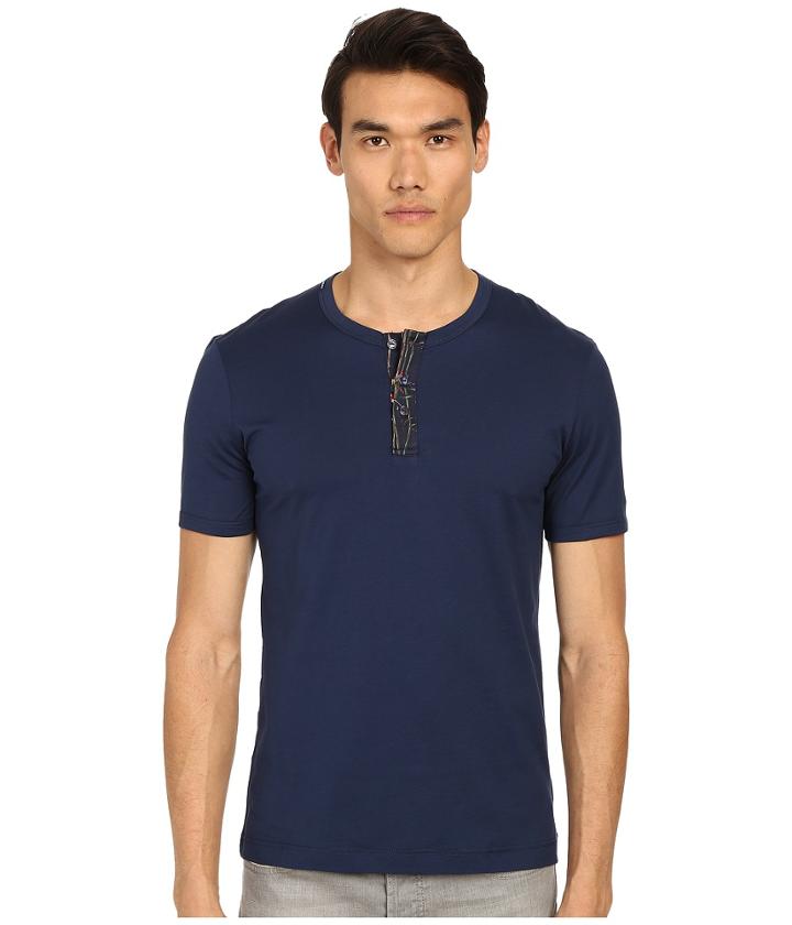 Dolce &amp; Gabbana - Short Sleeve R-neck T-shirt W/ Buttons