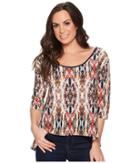 Roper - 1386 Glitzy Print 3/4 Sleeve Tunic