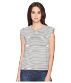 Vince - Classic Stripe Rolled Sleeve Tank Top