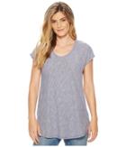 Mod-o-doc - Micro Stripe Diagonal Seamed T-shirt W/ Pockets