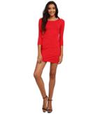 Mod-o-doc - 3/4 Sleeve Asymmetrical Tiered Dress