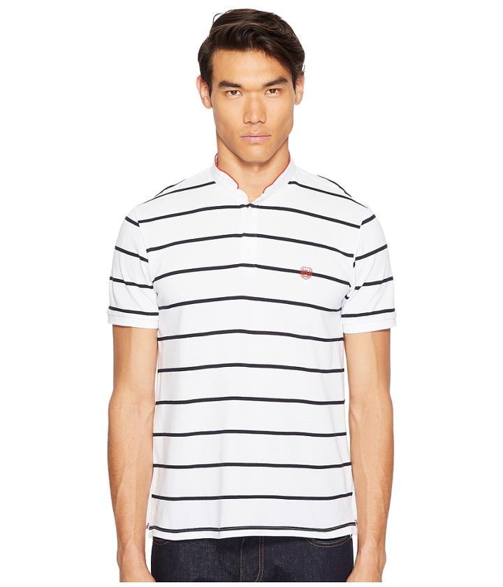 The Kooples - Striped Polo With Officer Collar