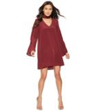 American Rose - Brin Long Sleeve Keyhole Dress