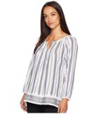 Dylan By True Grit - Kenzie Pintuck Long Sleeve Tunic With Embroidered Border