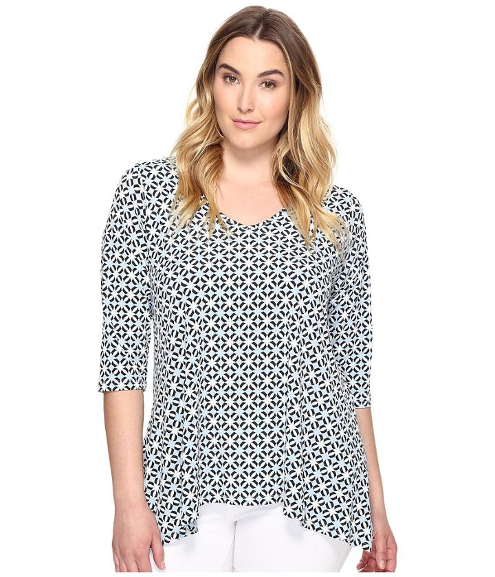 Karen Kane Plus - Plus Size 3/4 Sleeve Swing Top