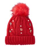 Collection Xiix - Cabled Beanie With Christmas Charms