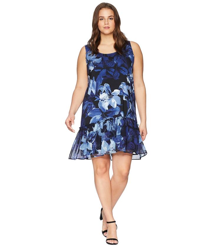 Karen Kane Plus - Plus Size Ruffle Hem Dress