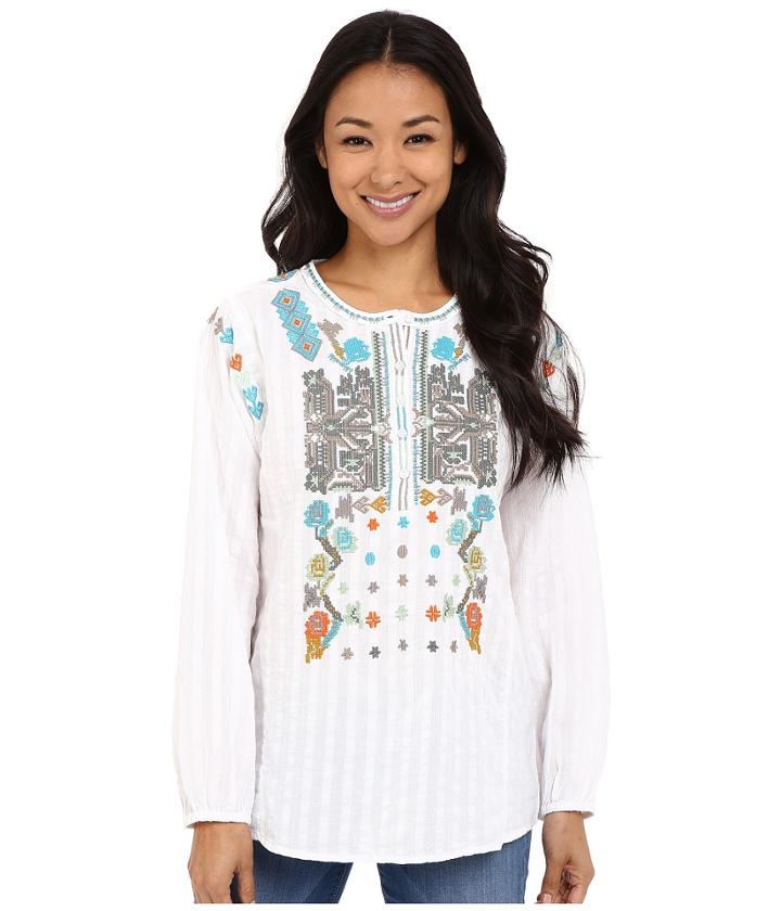 Dylan By True Grit - Embroidered Long Sleeve Tunic
