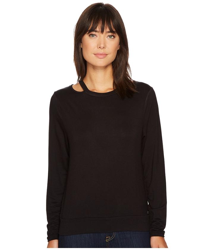 Ivanka Trump - Knit Slit Shoulder Long Sleeve Tee