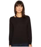 Ivanka Trump - Knit Slit Shoulder Long Sleeve Tee