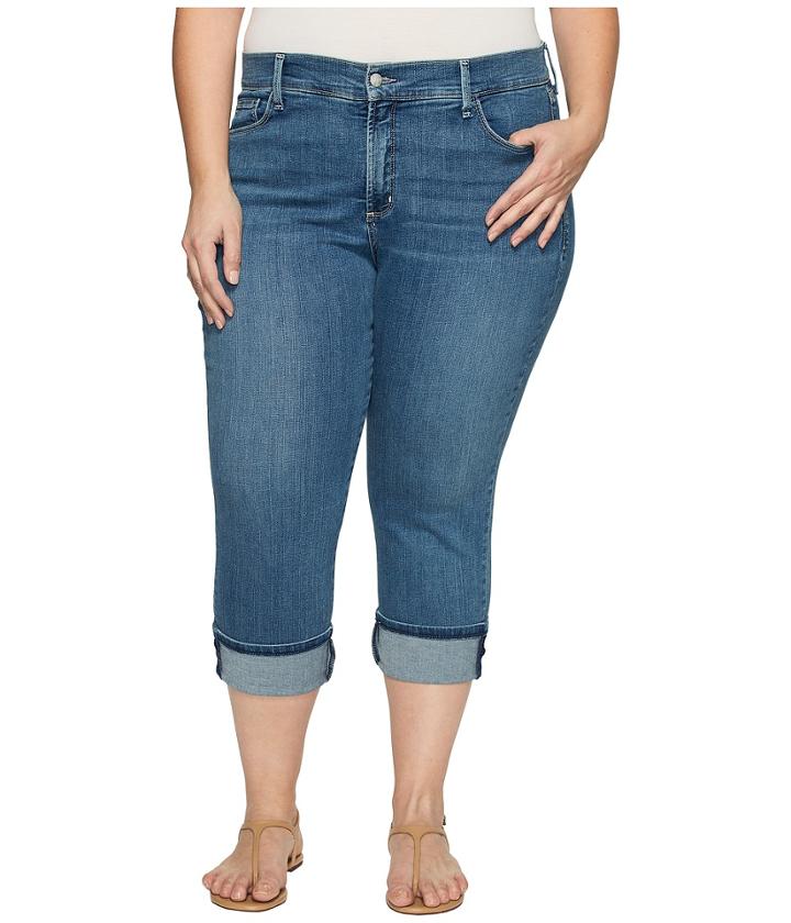 Nydj Plus Size - Plus Size Dayla Wide Cuff Capris In Heyburn Wash