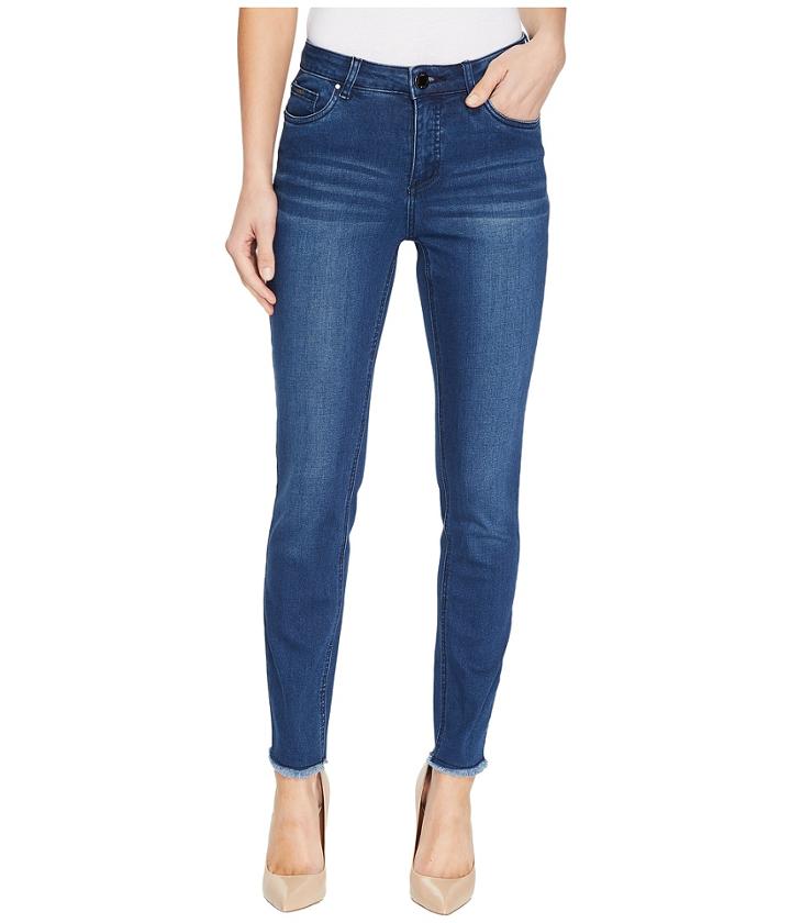 Fdj French Dressing Jeans - Olivia Fashion Slim Ankle Frayed Hem In Medium Indigo